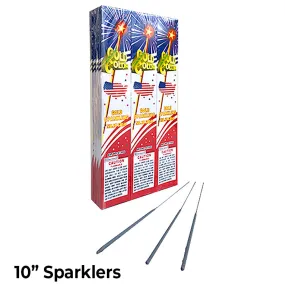 10 inch GOLD COLOR SPARKLERS (96 PK)