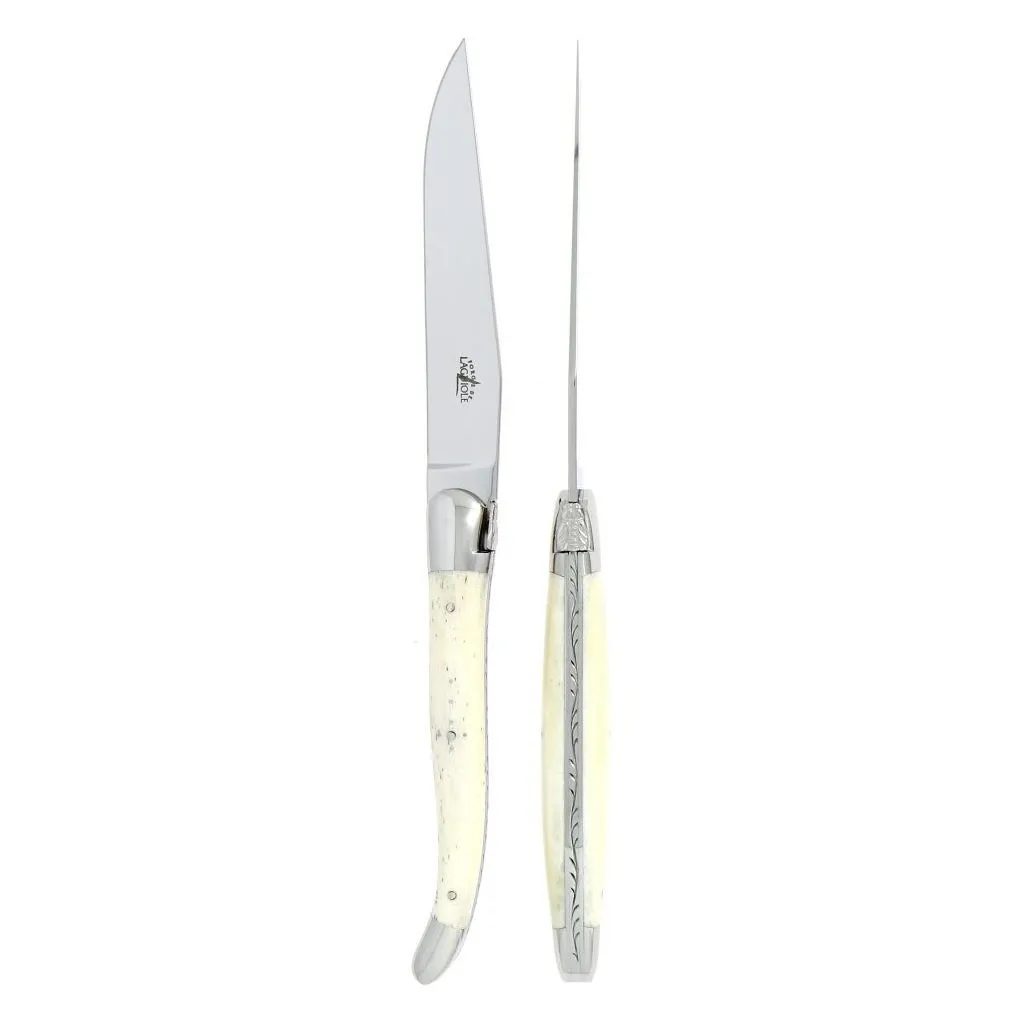 2 Piece Steak Knife Set in Bone Handle