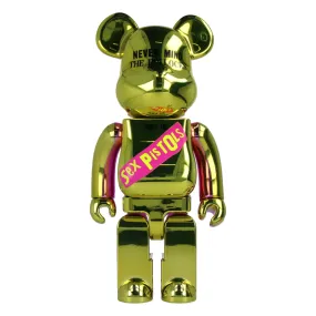 400%   100% Bearbrick Sex Pistols - Never Mind the Bollocks - Chrome Ver.