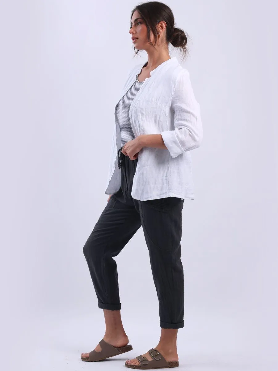 Anne   Kate Italian Tiber Plain Linen Jacket