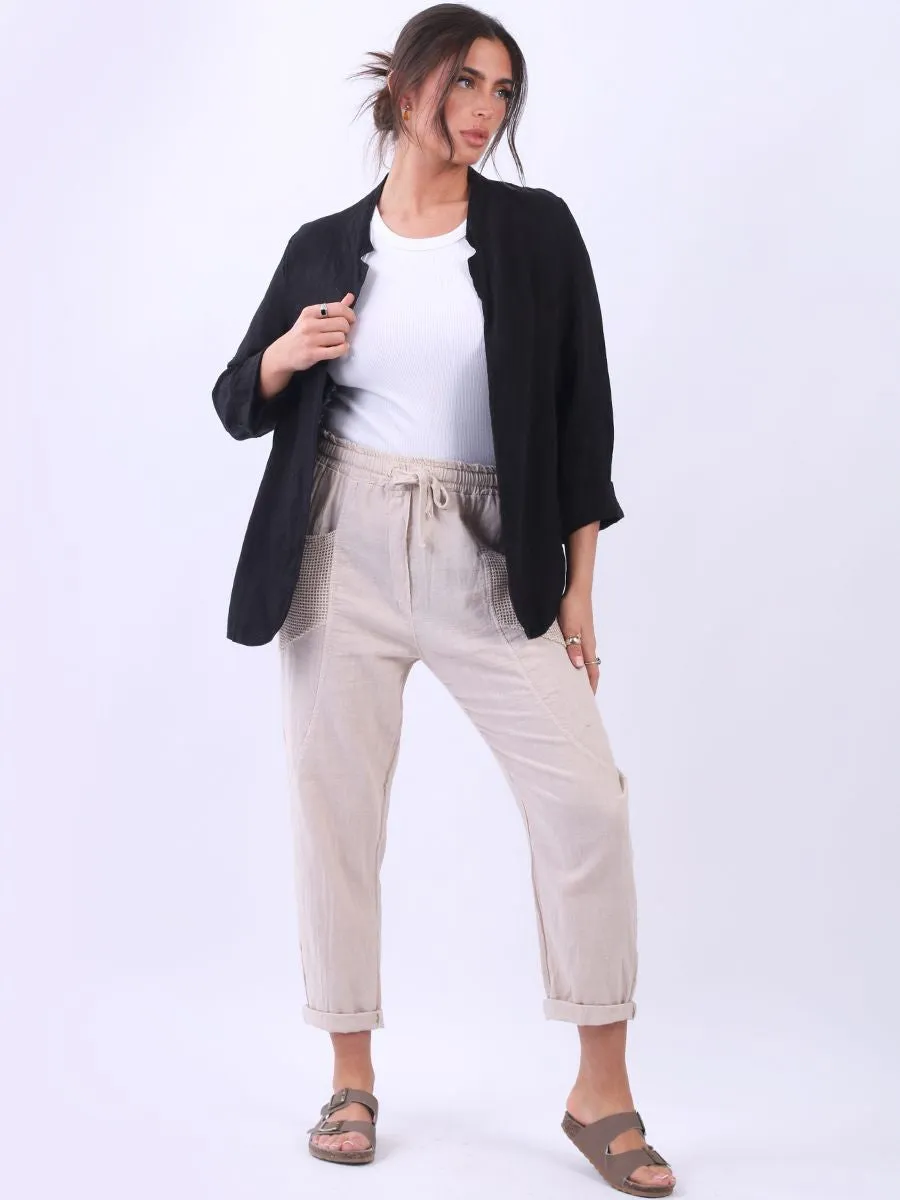 Anne   Kate Italian Tiber Plain Linen Jacket