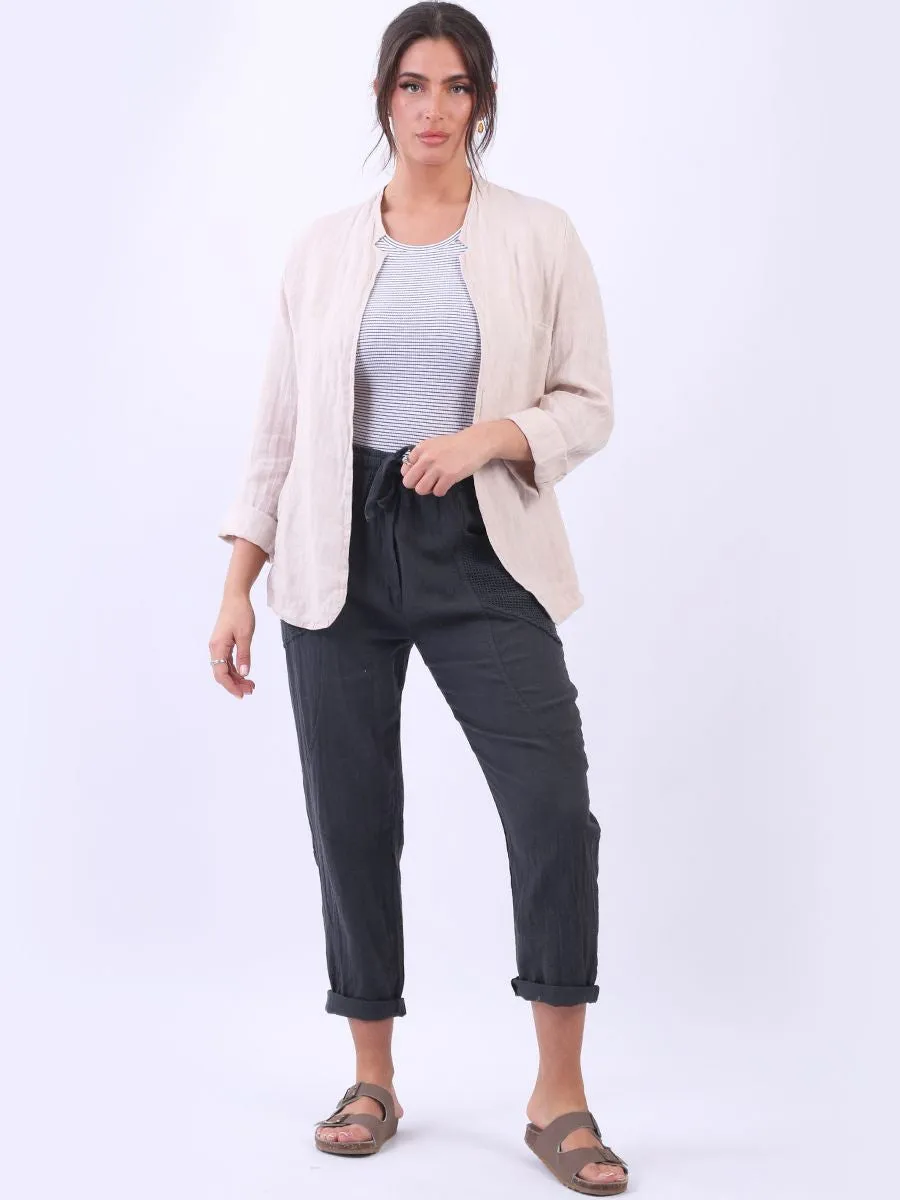 Anne   Kate Italian Tiber Plain Linen Jacket