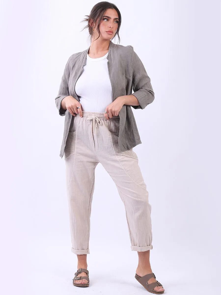 Anne   Kate Italian Tiber Plain Linen Jacket