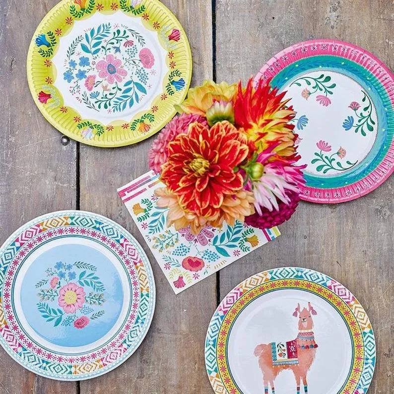 Boho Llama Party Plates