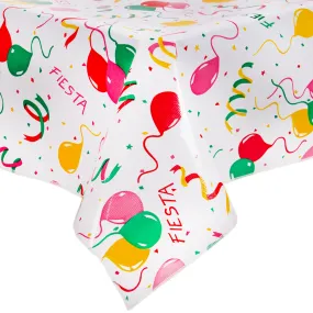 Fiesta Pink and Green Oilcloth Tablecloth