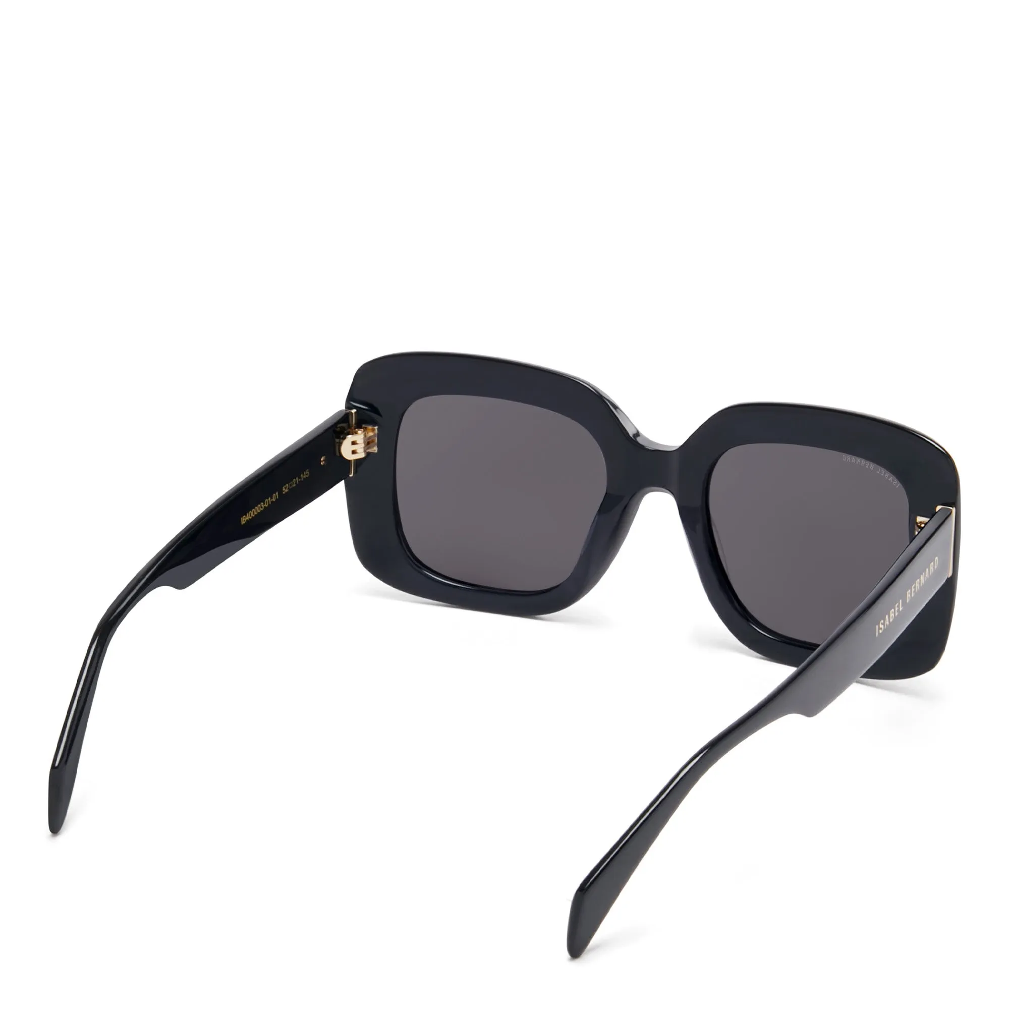 La Villette Rive black square sunglasses with black lenses