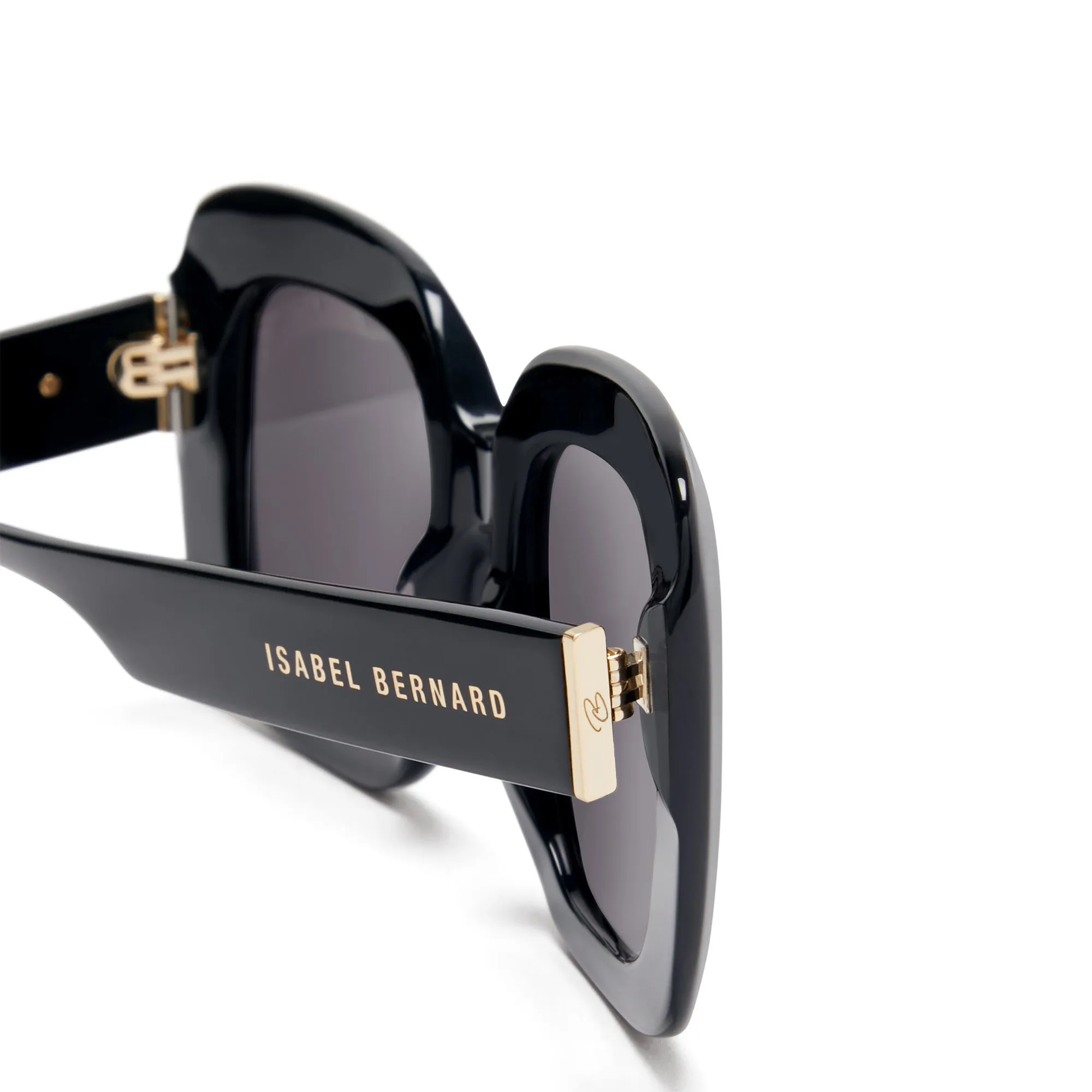 La Villette Rive black square sunglasses with black lenses