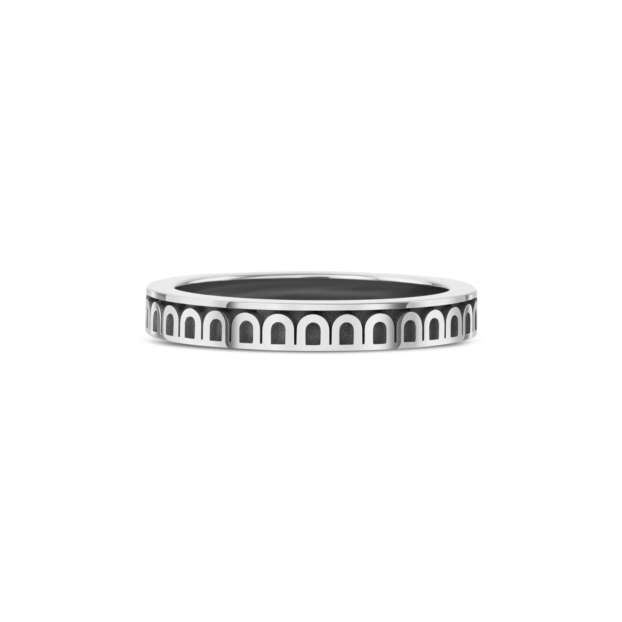 L'Arc de DAVIDOR Ring PM, 18k White Gold with Satin Finish