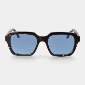 LINO ECO DARK HAVANA Sunglasses | Blue Lens