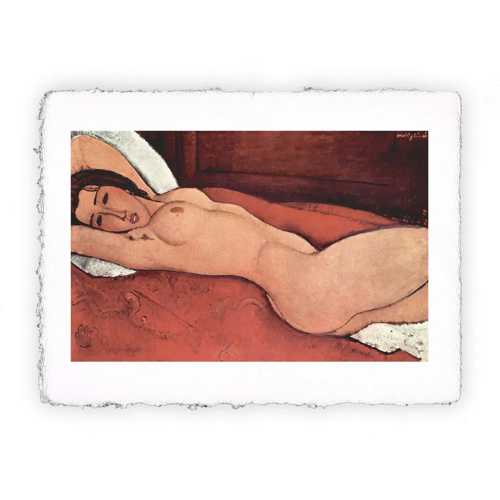 Stampa di Amedeo Modigliani - Nudo sdraiato con le braccia piegate dietro la testa -