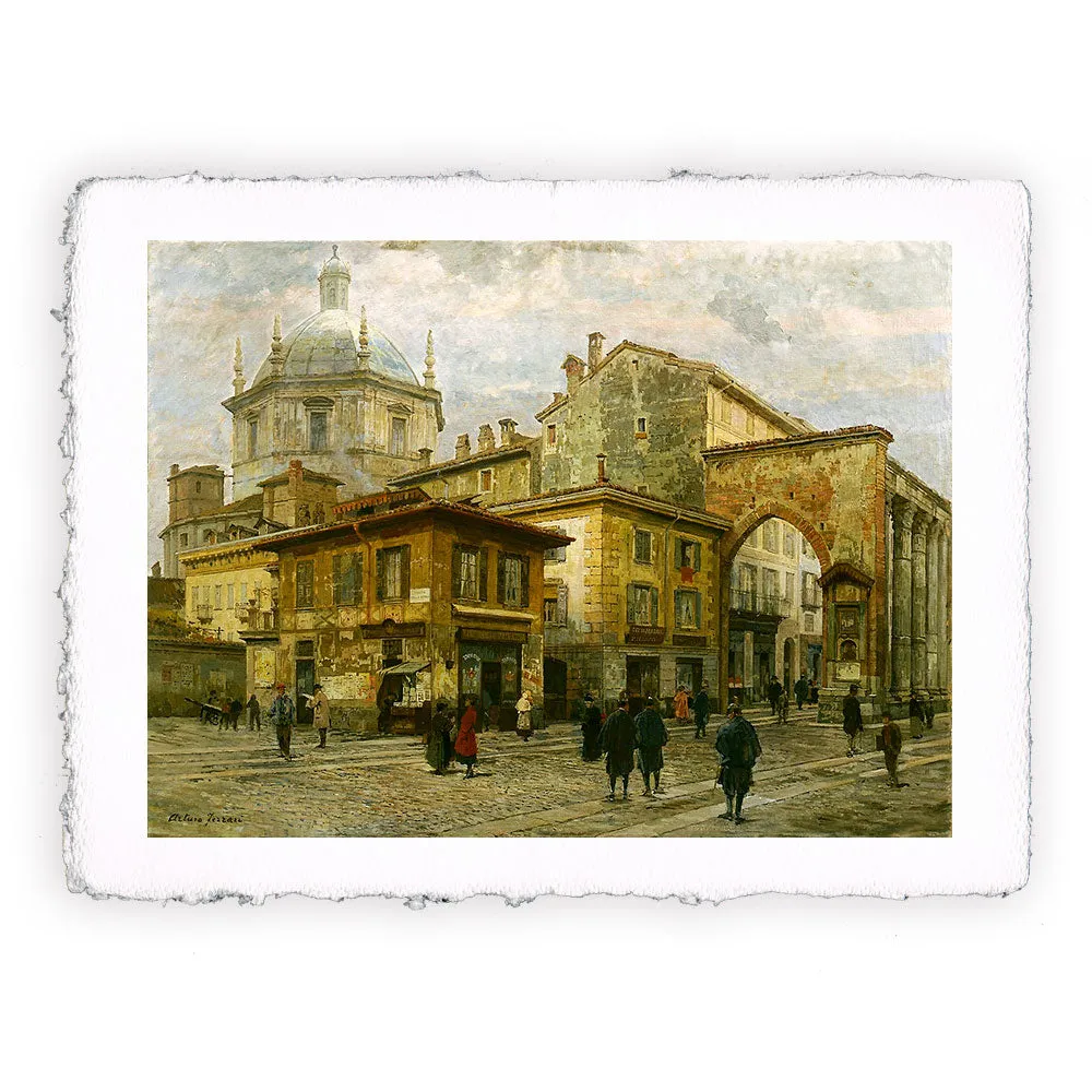 Stampa di Arturo Ferrari - Piazza Vetra a Milano - 1890