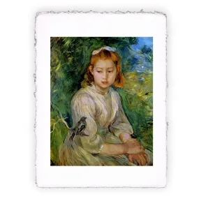 Stampa di Berthe Morisot - Giovane ragazza con uccello - 1891