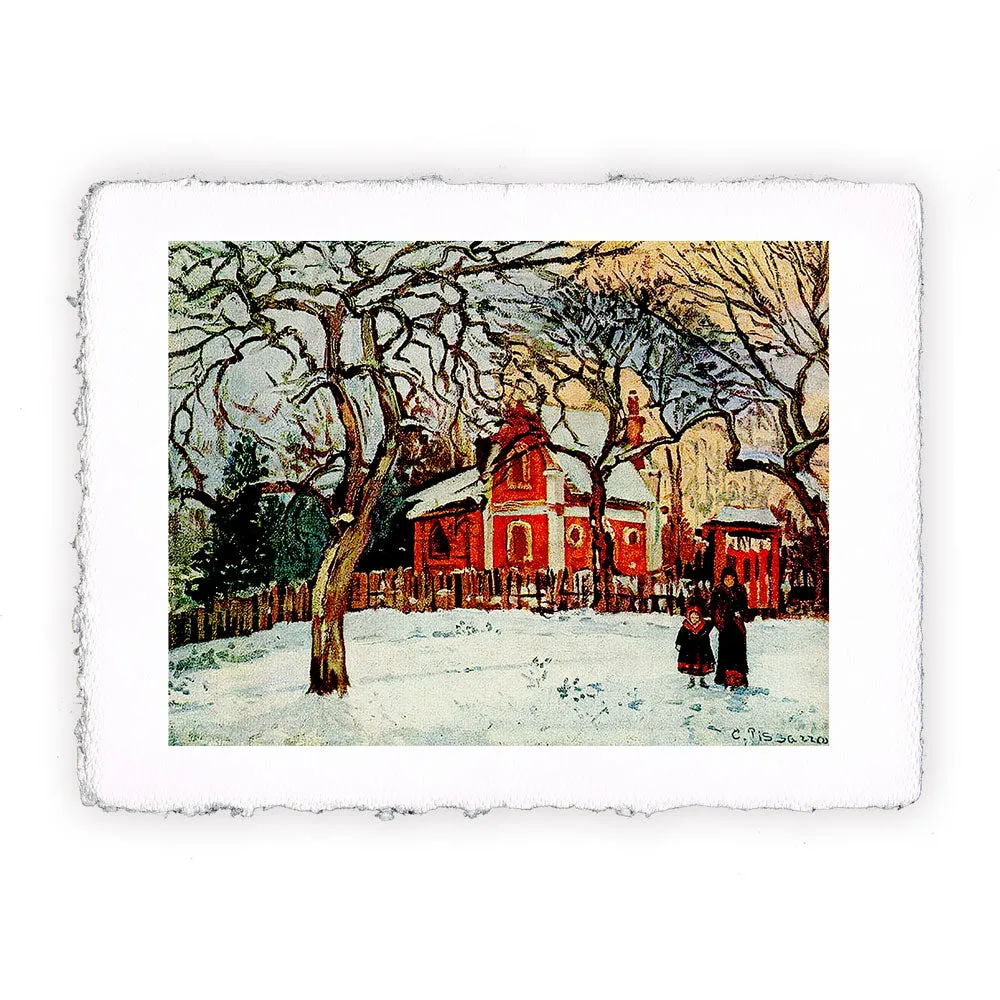 Stampa di Camille Pissarro - Castagni a Louveciennes d'inverno - 1872