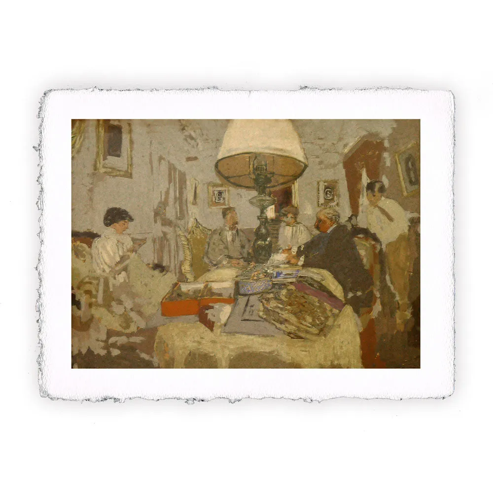 Stampa di Edouard Vuillard - Gli amici intorno al tavolo a St. Jacut -