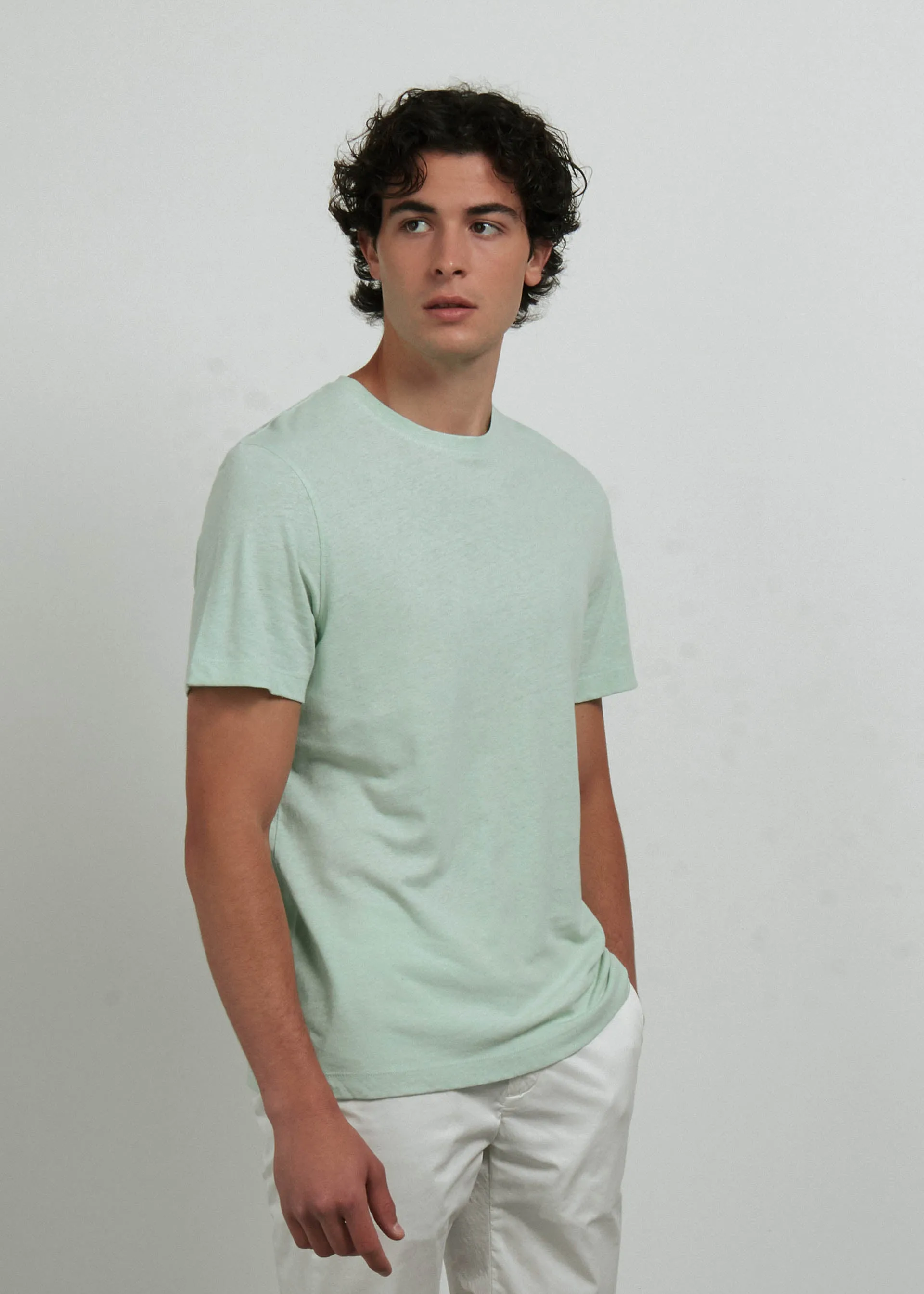 T shirt basic in lino