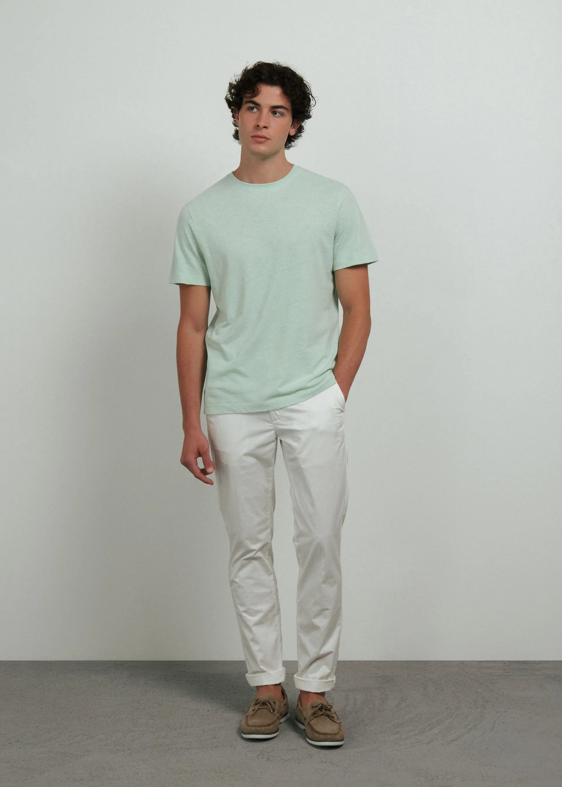 T shirt basic in lino