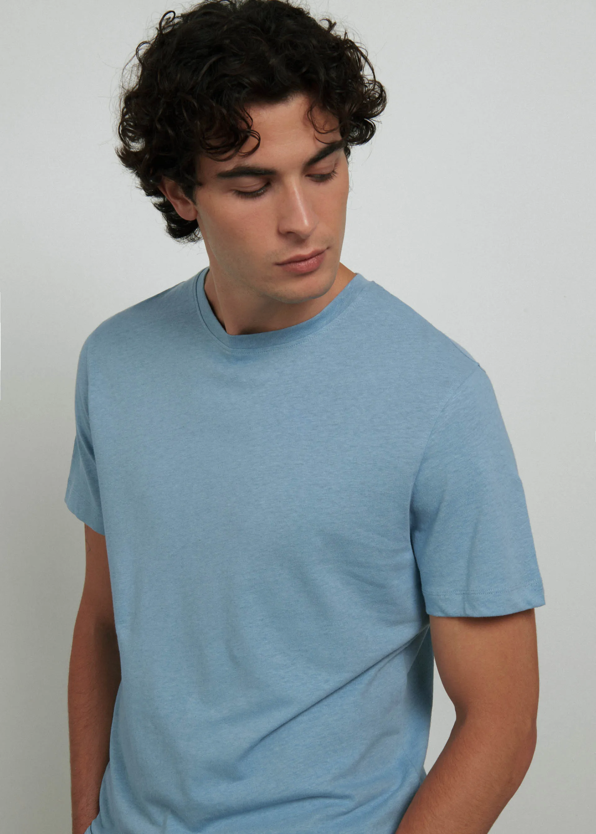 T shirt basic in lino