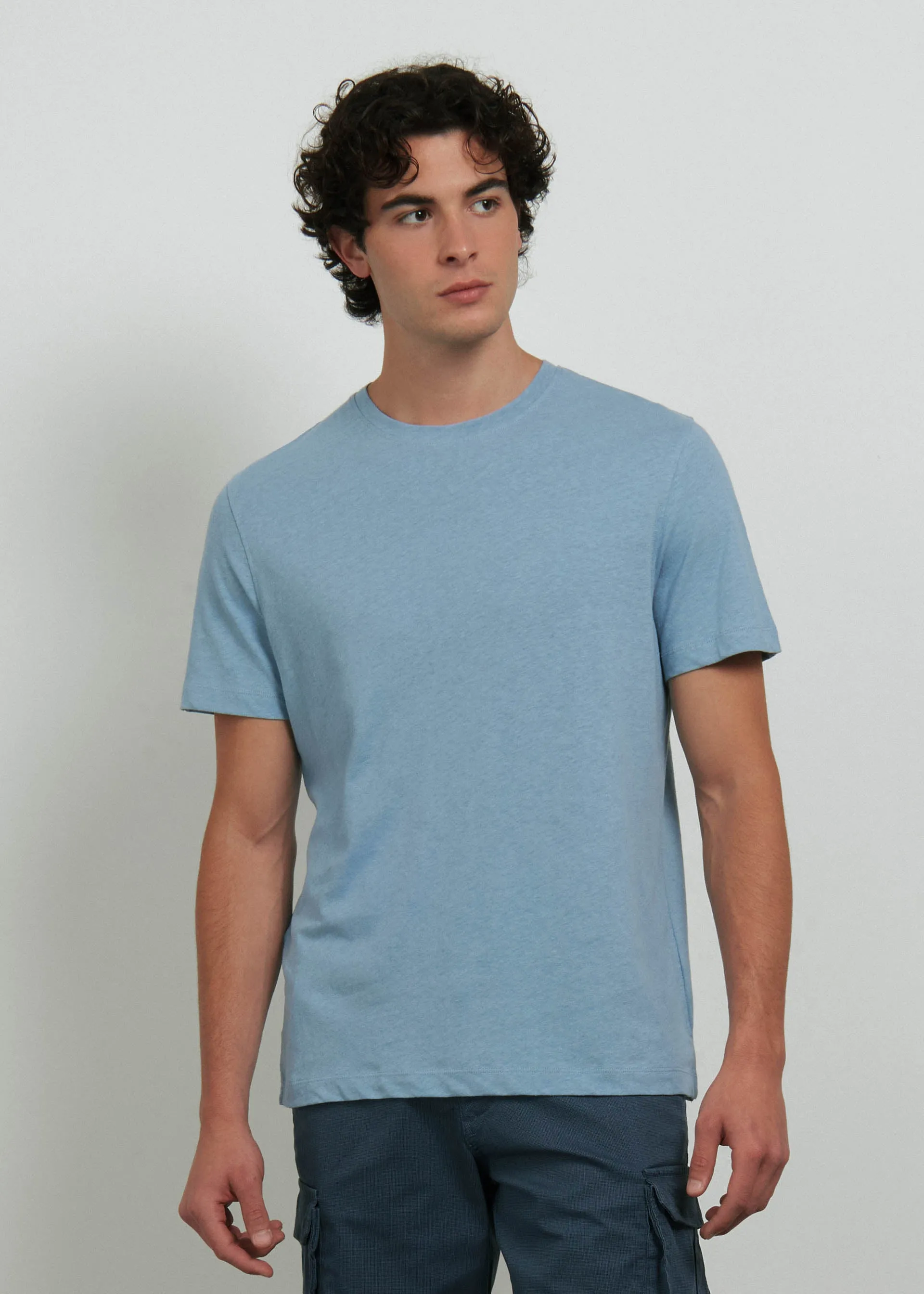 T shirt basic in lino