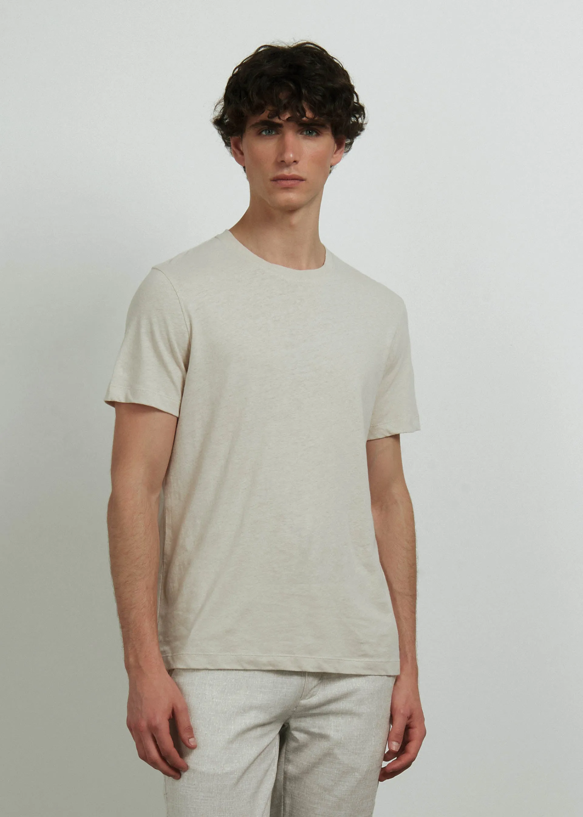 T shirt basic in lino